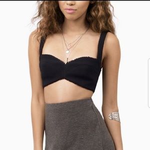 NWT Tobi Black Crop Top